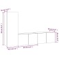 vidaXL 3-tlg. TV-Schrank-Set Grau Sonoma Holzwerkstoff vidaXL 3-tlg. TV-Schrank-Set Grau Sonoma Holzwerkstoff