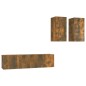 vidaXL 4-tlg. TV-Schrank-Set Räuchereiche Holzwerkstoff vidaXL 4-tlg. TV-Schrank-Set Räuchereiche Holzwerkstoff