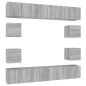 vidaXL 10-tlg. TV-Schrank-Set Grau Sonoma Holzwerkstoff vidaXL 10-tlg. TV-Schrank-Set Grau Sonoma Holzwerkstoff