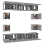 vidaXL 10-tlg. TV-Schrank-Set Grau Sonoma Holzwerkstoff vidaXL 10-tlg. TV-Schrank-Set Grau Sonoma Holzwerkstoff