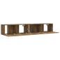 vidaXL 2-tlg. TV-Schrank-Set Räuchereiche Holzwerkstoff vidaXL 2-tlg. TV-Schrank-Set Räuchereiche Holzwerkstoff