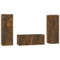 vidaXL 3-tlg. TV-Schrank-Set Räuchereiche Holzwerkstoff vidaXL 3-tlg. TV-Schrank-Set Räuchereiche Holzwerkstoff