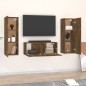 vidaXL 3-tlg. TV-Schrank-Set Räuchereiche Holzwerkstoff vidaXL 3-tlg. TV-Schrank-Set Räuchereiche Holzwerkstoff