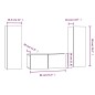 vidaXL 3-tlg. TV-Schrank-Set Räuchereiche Holzwerkstoff vidaXL 3-tlg. TV-Schrank-Set Räuchereiche Holzwerkstoff