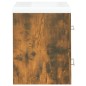 vidaXL Waschbeckenschrank mit Einbaubecken Räuchereiche Holzwerkstoff vidaXL Waschbeckenschrank mit Einbaubecken Räuchereiche Holzwerkstoff