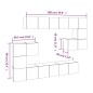 vidaXL 10-tlg. TV-Schrank-Set Grau Sonoma Holzwerkstoff vidaXL 10-tlg. TV-Schrank-Set Grau Sonoma Holzwerkstoff
