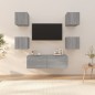 vidaXL TV-Wandschrank-Set Grau Sonoma Holzwerkstoff vidaXL TV-Wandschrank-Set Grau Sonoma Holzwerkstoff