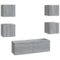 vidaXL TV-Wandschrank-Set Grau Sonoma Holzwerkstoff vidaXL TV-Wandschrank-Set Grau Sonoma Holzwerkstoff