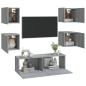 vidaXL TV-Wandschrank-Set Grau Sonoma Holzwerkstoff vidaXL TV-Wandschrank-Set Grau Sonoma Holzwerkstoff