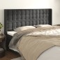 vidaXL Kopfteil mit Ohren Dunkelgrau 183x16x118/128 cm Samt vidaXL Kopfteil mit Ohren Dunkelgrau 183x16x118/128 cm Samt