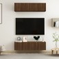 vidaXL TV-Wandschränke 4 Stk. Braun Eiche 60x30x30 cm Holzwerkstoff vidaXL TV-Wandschränke 4 Stk. Braun Eiche 60x30x30 cm Holzwerkstoff
