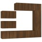 vidaXL 8-tlg. TV-Schrank-Set Braun Eichen-Optik Holzwerkstoff vidaXL 8-tlg. TV-Schrank-Set Braun Eichen-Optik Holzwerkstoff