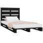 vidaXL Massivholzbett Schwarz 75x190 cm Kiefer vidaXL Massivholzbett Schwarz 75x190 cm Kiefer
