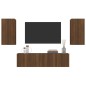vidaXL 4-tlg. TV-Schrank-Set Braun Eichen-Optik Holzwerkstoff vidaXL 4-tlg. TV-Schrank-Set Braun Eichen-Optik Holzwerkstoff