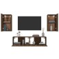 vidaXL 4-tlg. TV-Schrank-Set Braun Eichen-Optik Holzwerkstoff vidaXL 4-tlg. TV-Schrank-Set Braun Eichen-Optik Holzwerkstoff