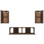 vidaXL 4-tlg. TV-Schrank-Set Braun Eichen-Optik Holzwerkstoff vidaXL 4-tlg. TV-Schrank-Set Braun Eichen-Optik Holzwerkstoff