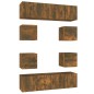 vidaXL 8-tlg. TV-Schrank-Set Räuchereiche Holzwerkstoff vidaXL 8-tlg. TV-Schrank-Set Räuchereiche Holzwerkstoff