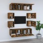 vidaXL 8-tlg. TV-Schrank-Set Räuchereiche Holzwerkstoff vidaXL 8-tlg. TV-Schrank-Set Räuchereiche Holzwerkstoff