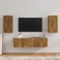 vidaXL 4-tlg. TV-Schrank-Set Räuchereiche Holzwerkstoff