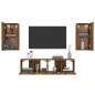 vidaXL 4-tlg. TV-Schrank-Set Räuchereiche Holzwerkstoff