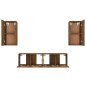 vidaXL 4-tlg. TV-Schrank-Set Räuchereiche Holzwerkstoff