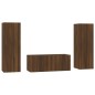 vidaXL 3-tlg. TV-Schrank-Set Braun Eichen-Optik Holzwerkstoff vidaXL 3-tlg. TV-Schrank-Set Braun Eichen-Optik Holzwerkstoff