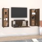 vidaXL 3-tlg. TV-Schrank-Set Braun Eichen-Optik Holzwerkstoff vidaXL 3-tlg. TV-Schrank-Set Braun Eichen-Optik Holzwerkstoff