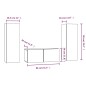 vidaXL 3-tlg. TV-Schrank-Set Braun Eichen-Optik Holzwerkstoff vidaXL 3-tlg. TV-Schrank-Set Braun Eichen-Optik Holzwerkstoff