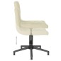 Esszimmerstühle 2 Stk. Drehbar Creme Samt Esszimmerstühle 2 Stk. Drehbar Creme Samt