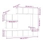 vidaXL 8-tlg. TV-Schrank-Set Räuchereiche Holzwerkstoff vidaXL 8-tlg. TV-Schrank-Set Räuchereiche Holzwerkstoff