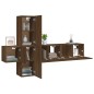 vidaXL 5-tlg. TV-Schrank-Set Braun Eichen-Optik Holzwerkstoff vidaXL 5-tlg. TV-Schrank-Set Braun Eichen-Optik Holzwerkstoff