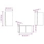 vidaXL 3-tlg. TV-Schrank-Set Grau Sonoma Holzwerkstoff