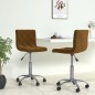 Esszimmerstühle 2 Stk. Drehbar Braun Samt Esszimmerstühle 2 Stk. Drehbar Braun Samt