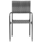 vidaXL 7-tlg. Garten-Essgruppe Poly Rattan Grau vidaXL 7-tlg. Garten-Essgruppe Poly Rattan Grau