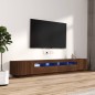 vidaXL 3-tlg. TV-Schrank-Set LED-Leuchten Braun Eiche Holzwerkstoff vidaXL 3-tlg. TV-Schrank-Set LED-Leuchten Braun Eiche Holzwerkstoff