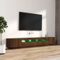 vidaXL 3-tlg. TV-Schrank-Set LED-Leuchten Braun Eiche Holzwerkstoff vidaXL 3-tlg. TV-Schrank-Set LED-Leuchten Braun Eiche Holzwerkstoff