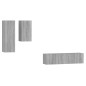 vidaXL 4-tlg. TV-Schrank-Set Grau Sonoma Holzwerkstoff vidaXL 4-tlg. TV-Schrank-Set Grau Sonoma Holzwerkstoff