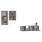 vidaXL 4-tlg. TV-Schrank-Set Grau Sonoma Holzwerkstoff vidaXL 4-tlg. TV-Schrank-Set Grau Sonoma Holzwerkstoff