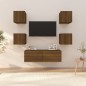 vidaXL TV-Wandschrank-Set Braun Eichen-Optik Holzwerkstoff vidaXL TV-Wandschrank-Set Braun Eichen-Optik Holzwerkstoff
