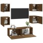 vidaXL TV-Wandschrank-Set Braun Eichen-Optik Holzwerkstoff vidaXL TV-Wandschrank-Set Braun Eichen-Optik Holzwerkstoff
