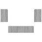 vidaXL 4-tlg. TV-Schrank-Set Grau Sonoma Holzwerkstoff vidaXL 4-tlg. TV-Schrank-Set Grau Sonoma Holzwerkstoff
