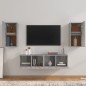 vidaXL 4-tlg. TV-Schrank-Set Grau Sonoma Holzwerkstoff vidaXL 4-tlg. TV-Schrank-Set Grau Sonoma Holzwerkstoff