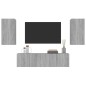 vidaXL 4-tlg. TV-Schrank-Set Grau Sonoma Holzwerkstoff vidaXL 4-tlg. TV-Schrank-Set Grau Sonoma Holzwerkstoff