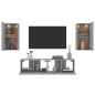 vidaXL 4-tlg. TV-Schrank-Set Grau Sonoma Holzwerkstoff vidaXL 4-tlg. TV-Schrank-Set Grau Sonoma Holzwerkstoff