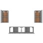 vidaXL 4-tlg. TV-Schrank-Set Grau Sonoma Holzwerkstoff vidaXL 4-tlg. TV-Schrank-Set Grau Sonoma Holzwerkstoff