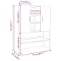 vidaXL Waschmaschinenschrank Räuchereiche Holzwerkstoff vidaXL Waschmaschinenschrank Räuchereiche Holzwerkstoff