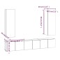 vidaXL 5-tlg. TV-Schrank-Set Räuchereiche Holzwerkstoff vidaXL 5-tlg. TV-Schrank-Set Räuchereiche Holzwerkstoff