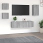 vidaXL 5-tlg. TV-Schrank-Set Grau Sonoma Holzwerkstoff vidaXL 5-tlg. TV-Schrank-Set Grau Sonoma Holzwerkstoff