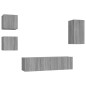 vidaXL 5-tlg. TV-Schrank-Set Grau Sonoma Holzwerkstoff vidaXL 5-tlg. TV-Schrank-Set Grau Sonoma Holzwerkstoff