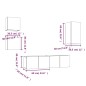 vidaXL 5-tlg. TV-Schrank-Set Grau Sonoma Holzwerkstoff vidaXL 5-tlg. TV-Schrank-Set Grau Sonoma Holzwerkstoff